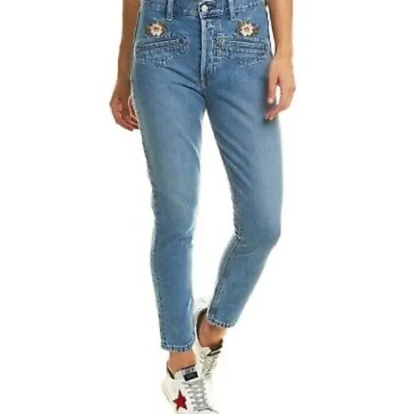 Boyish Billy Fantasia Blue Jeans Embroidery Flower - Picture 8 of 8